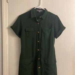 Primark button up belt tie dress